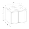MUEBLE CON LAVATORIO SUSPENDIDO ALLEN WHITE 60.5X46.5X45 CM