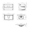 KLIPEN MUEBLE CON LAVATORIO SUSPENDIDO ELEMENTI WHITE 80X45.5X50 CM
