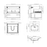 KLIPEN MUEBLE CON LAVATORIO SUSPENDIDO TORINO CAPUCCINO 60X48X45 CM