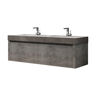 MUEBLE CON LAVATORIO SUSPENDIDO DOBLE CAPRI GREY 160X60X40 CM