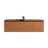 MUEBLE CON LAVATORIO SUSPENDIDO LEVEL CARAMEL 166X53X45 CM