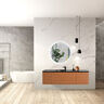 MUEBLE CON LAVATORIO SUSPENDIDO LEVEL CARAMEL 166X53X45 CM