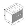 MUEBLE DE BAÑO SUSPENDIDO VERSALLES 80X48X56 CM CON LAVATORIO