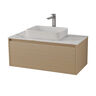 MUEBLE SIN LAVATORIO SUSPENDIDO MANTOVA BROWN 100X49X40CM CON TABLERO