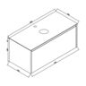 MUEBLE SIN LAVATORIO SUSPENDIDO MANTOVA BROWN 100X49X40CM CON TABLERO