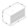 MUEBLE DE BAÑO SUSPENDIDO OCEAN 100X50X50 CM CON TABLERO