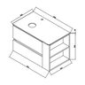MUEBLE SIN LAVATORIO SUSPENDIDO ARMANI 100X52X50 CM CON TABLERO