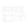 MUEBLE SIN LAVATORIO SUSPENDIDO NEW YORK CARAMEL 80X45.5X35 CM