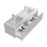 MUEBLE CON LAVATORIO SUSPENDIDO BARCELONA DOBLE WHITE 159X49.5X38 CM