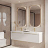 MUEBLE CON LAVATORIO SUSPENDIDO BARCELONA DOBLE WHITE 159X49.5X38 CM