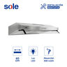 CAMPANA LINEAL NUEVA ROMA 1 MOTOR 3 VELOCIDADES 300 M3/H 59.5X48.5X13.5 CM