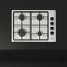 COCINA A GAS A GAS ACERO INOXIDABLE DOMÉSTICO 4 QUEMADORES 60x43.5