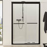 KLIPEN MAMPARA PARA DUCHA CORREDERA TWIN NEGRO MATE 130X198CM 8MM