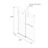 KLIPEN MAMPARA PARA DUCHA CORREDERA TWIN NEGRO MATE 130X198CM 8MM