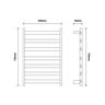 TOALLERO ELÉCTRICO COLONIA 49X73 CM NEGRO MATE 105W 220V