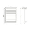 TOALLERO ELÉCTRICO REPUBLICA 50X67 CM NEGRO MATE 125W 220V