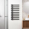 TOALLERO ELÉCTRICO MONARCA 48X92 CM NEGRO MATE 135W 220V