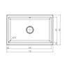 LAVADERO DE SOBREPONER VERONA 1 POZA 72X45.5X20 CM