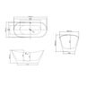KLIPEN TINA FREESTANDING SOLARIS BLANCA 170X78X68 CM OVALADO