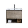 MUEBLE CON LAVATORIO SUSPENDIDO QUEEN GREY OAK 60X50X46.5 CM