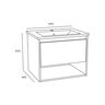 MUEBLE CON LAVATORIO SUSPENDIDO QUEEN GREY OAK 60X50X46.5 CM