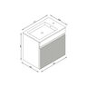 KLIPEN MUEBLE CON LAVATORIO SUSPENDIDO START GRIS 49.5X32.5X45CM