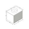 KLIPEN MUEBLE CON LAVATORIO SUSPENDIDO GLITZ OAK 59.4X45.5X45CM