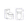 INODORO ONE PIECE EROS BLANCO 4.8L ARO ELONGADO 71.5X37X5X75.5 CM