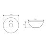 LAVATORIO BOWL SMILE NIQUEL 35X35X11 CM