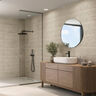 PORCELANATO ESMALTADO VILLAGE SOFT SABLE BLANCO DECORO MATE 30X90 CM