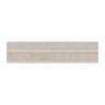 PORCELANATO ESMALTADO LUME BONE STRUTTURA 3D RAKE LUX WHITE BRILLO 6X24 CM