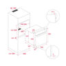 HORNO ELÉCTRICO HLB-8400 BK 60 CM 59.5X59.5 CM