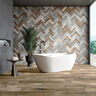 PORCELANATO ESMALTADO GALENO RAWHIDE MATE 19.2X120 CM
