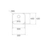 LAVADERO DE SOBREPONER BE 50.40 MAX 1 POZA 43X53 CM