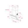 CAMPANA DE PARED DVI-98-G1 90 CM 90X40.9X114 CM