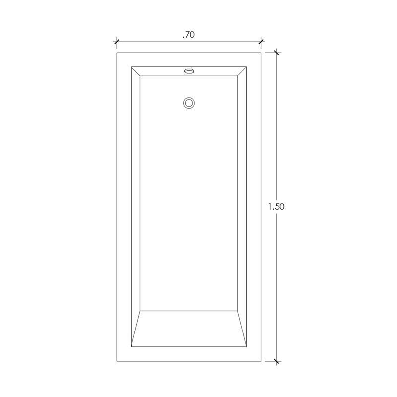 KLIPEN TINA HIDROMASAJE QUADRA 150X70X36 CM