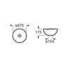 LAVATORIO BOWL RUY OHTAKE BLANCO 37.5X37.5X17.5 CM
