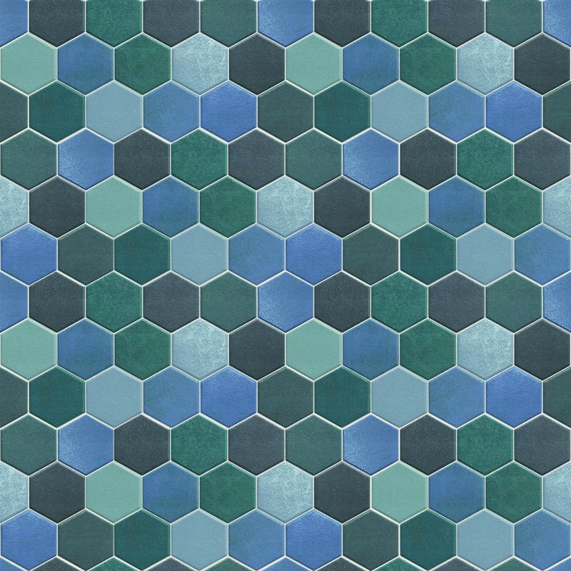PORCELANATO ESMALTADO HEX AQUAMARINE MATE 26.5X51 CM