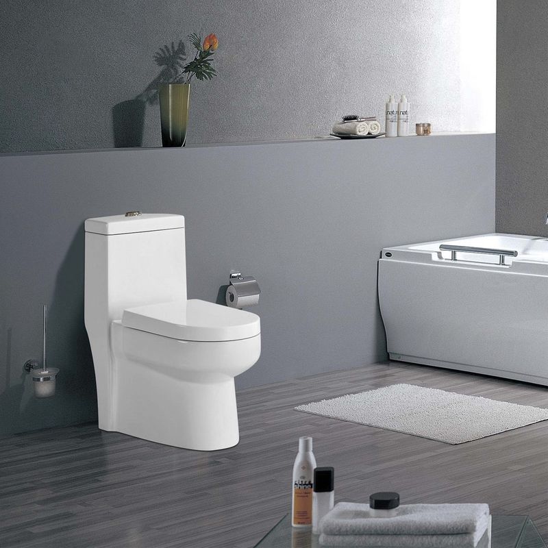 INODORO ONE PIECE SIMPHONY BLANCO 4L / 6L - ARO REDONDO 65X35X74 CM