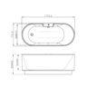 KLIPEN TINA CATANIA BLANCO 175X75X65 CM OVALADO
